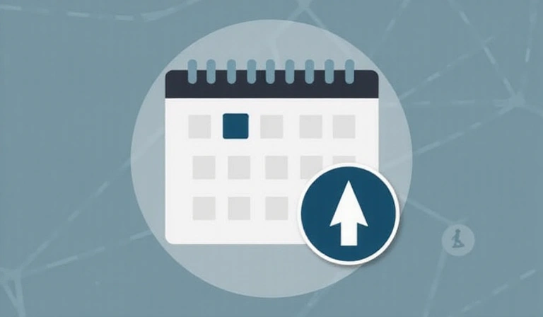 Calendar icon with update arrow symbolizing policy changes